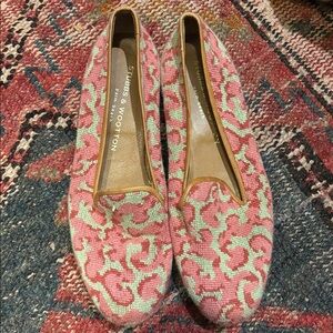 Stubbs & Wootton Pink and Mint-Green Loafers